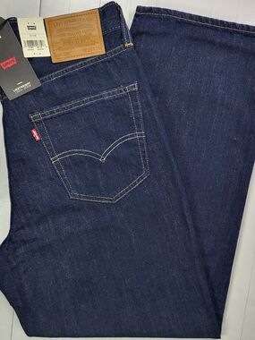 Levi's Men's 33x30 Dark Blue Loose Straight Jeans
